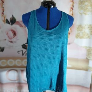 Turquoise Tek Gear Mesh Top Size L
